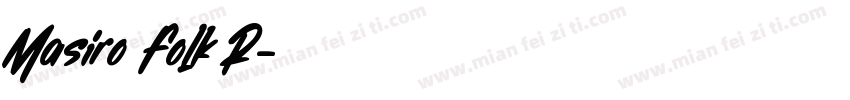 Masiro Folk R字体转换